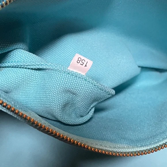 Prada Turquoise Studded Canvas Tote with Detachable Strap COA - Picture 11 of 16
